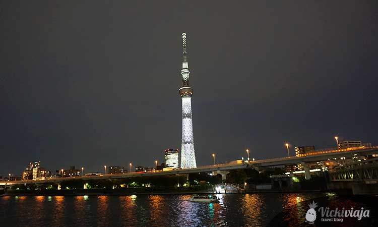 Tokyo Skytree erleuchtet bei Nacht