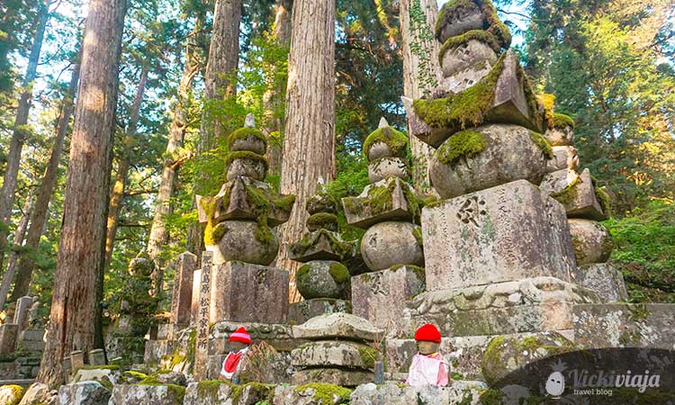 Koya San graveyard, statues, forest, Japan