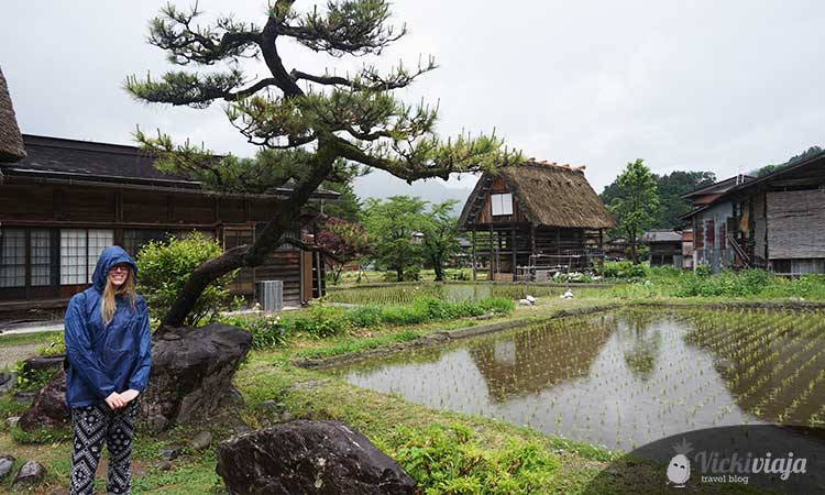 regen shirakawago ausflugsziel in Japan