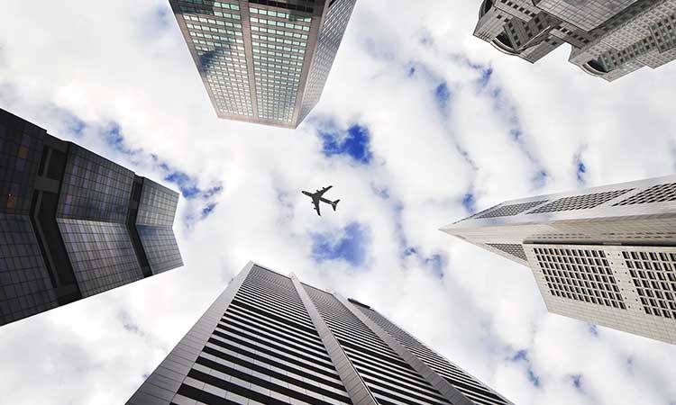 How to find the Cheapest flights online, airplane, skyscrapers