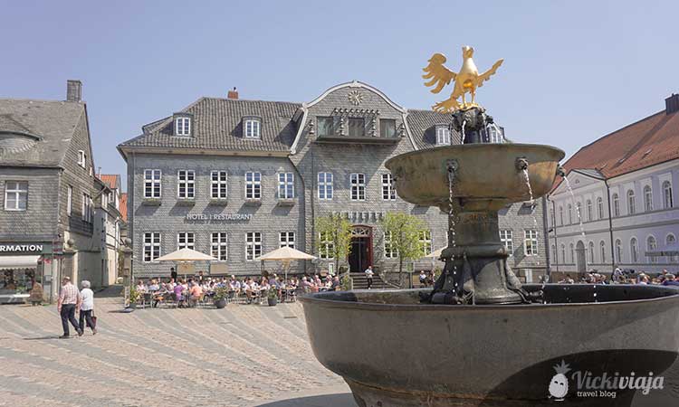 Goslar Market square, Harz, lower saxony, market fountain