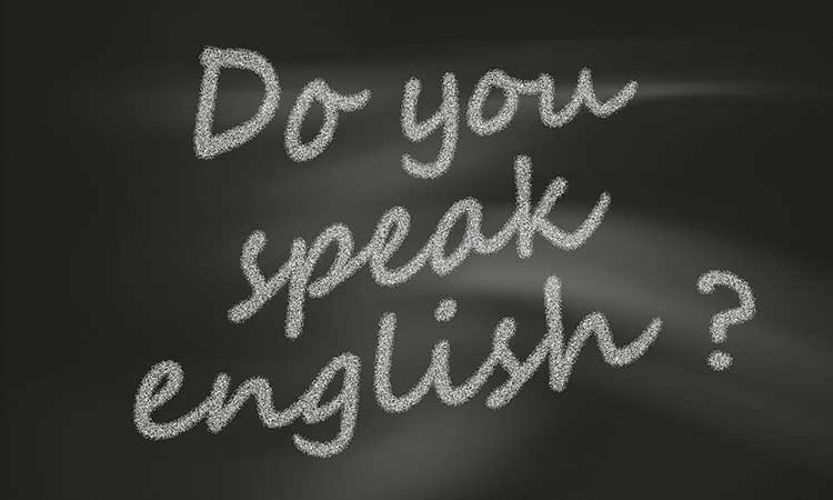 Do you speak english text, englisch level in Barcelona