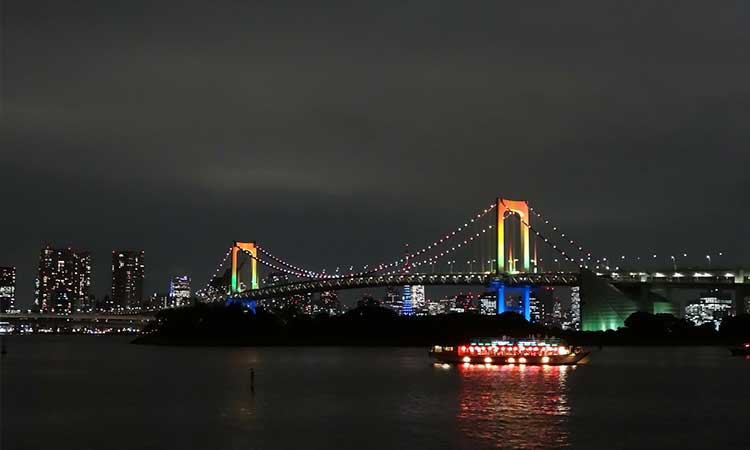 Rainbow Bridge at Tokyo Bay, Japan