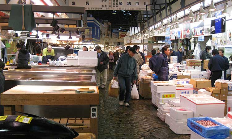 Tsukiji Fischmarkt, Größter Fischmarkt der Welt, Tokio