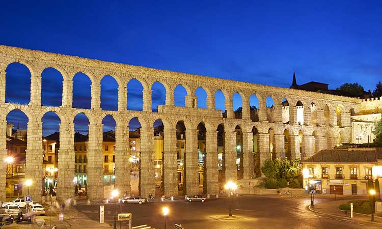 Aquädukt von Segovia, Spanien, Römisches Aquädukt