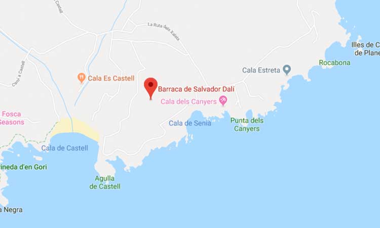 Barraca de Salvador Dali, Standort, Palamos