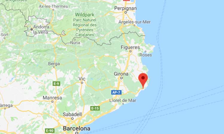 Wo liegt Palamos auf der Costa Brava Karte