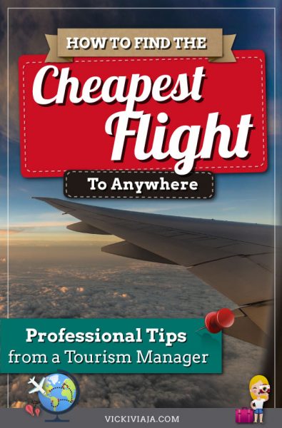 Are you looking for a way to save a lot of money everytime you book a #flight? Here you can findn extremely simple step-by-step guide that helps you to easily find the cheapest flight available and explains how to book the cheapest flight to anywhere. #Budget #travel #tips #vickiviaja