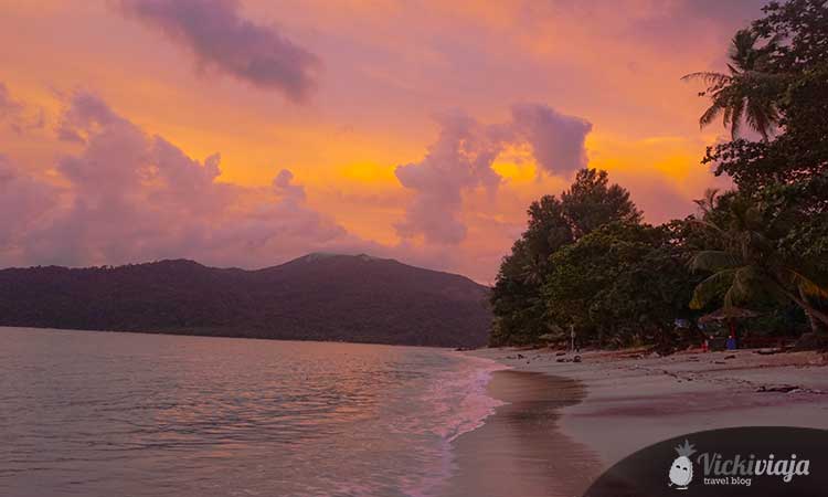 Koh Lipe, Sunset beach, Romantic colors sunset