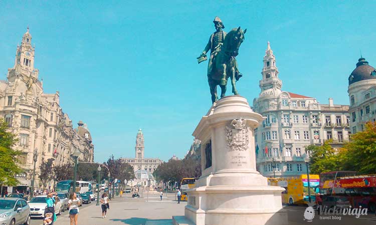 Porto, Portugal, Square, Statue, Portugal in Spring