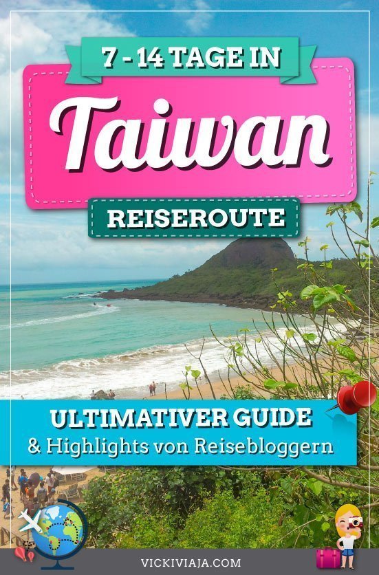 Taiwan Reiseroute pin