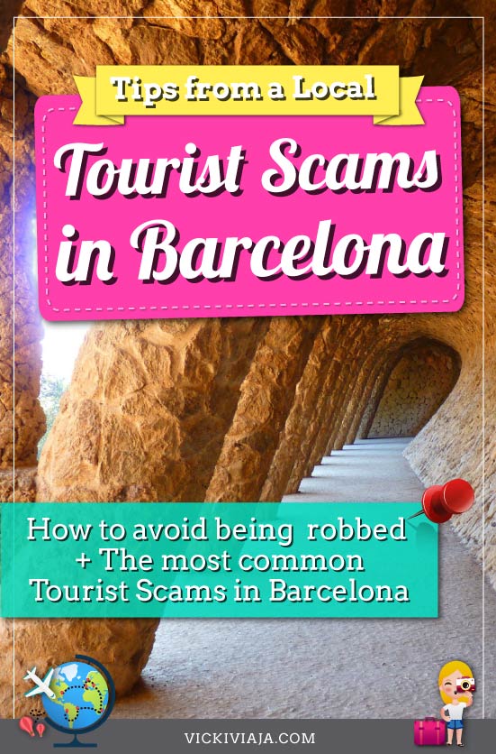 Tourist scams in Barcelona pin