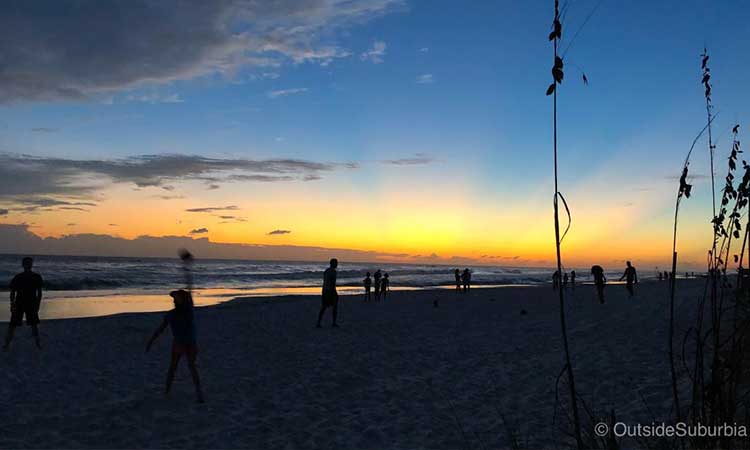 South Walton Beach, Sonnenuntergang am Florida Strand