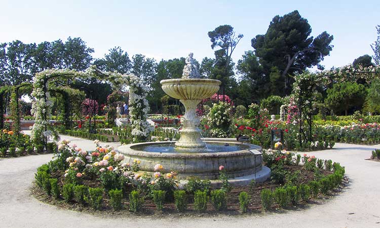 Botanical Gardens, Brunnen in Madrid, Spanien, Botanischer Garten