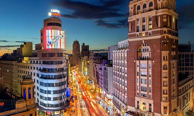 Gran Vía, Madrid, Street, Spain