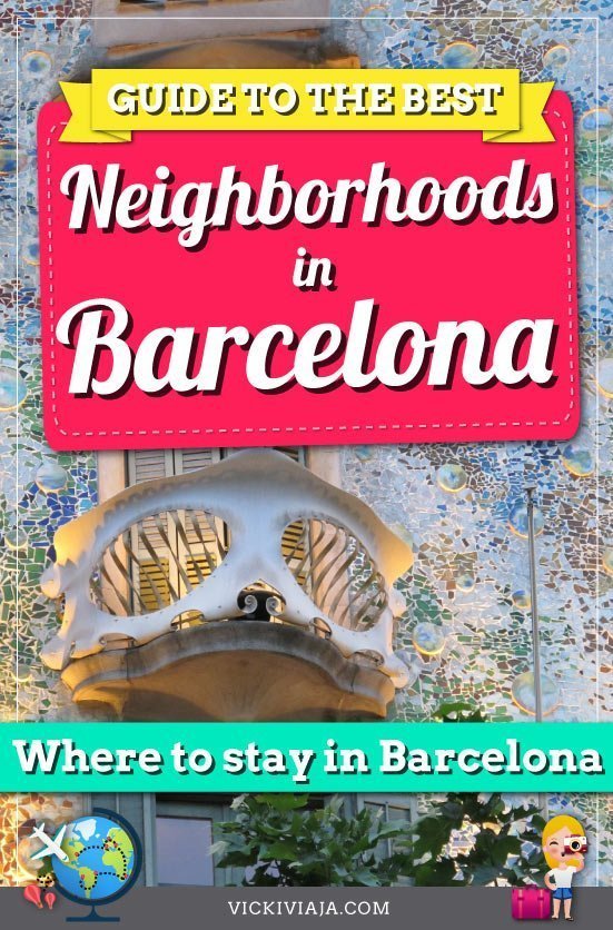 Neighborhoods in Barcelona accommodations pin