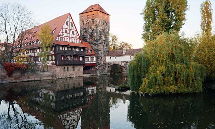 Nuremberg, Bavaria, half-timbered houses