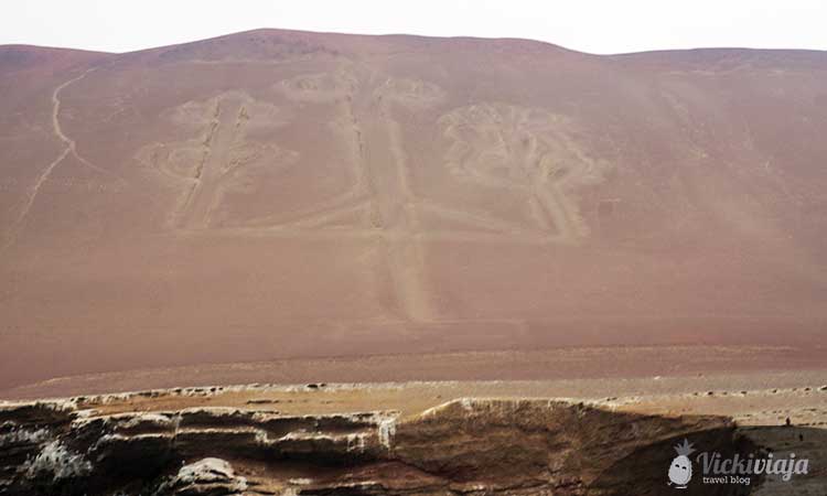 The candelabra of the Andes in Paracas, Peru
