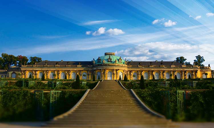 Sanssouci Castle in Potsdam, day trip to Potsdam