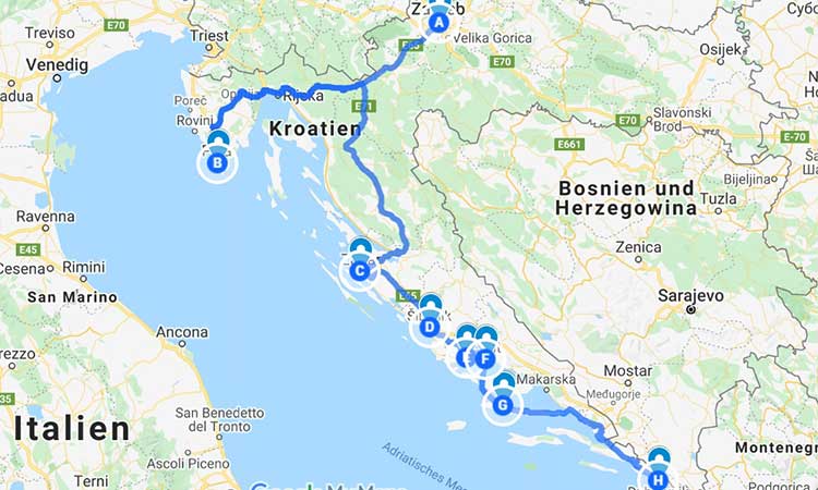 Croatia itinerary
