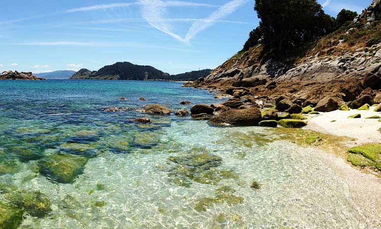 Playa de Sis Illetes in Formentera, Balearic Islands, crystal clear water