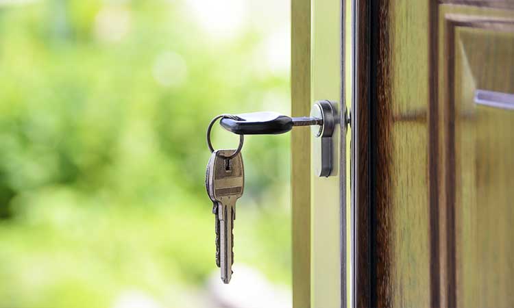 Mietvertrag, Schlüssel in Haustür