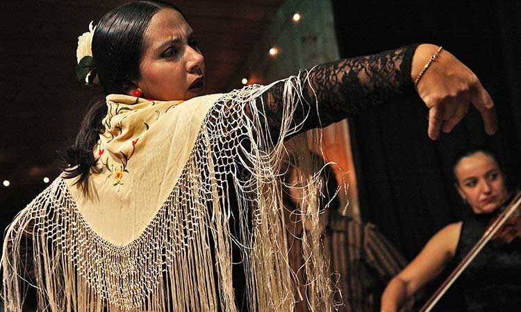 Flamencotänzerin in Granada, Andalusien, ein Tag in Granada
